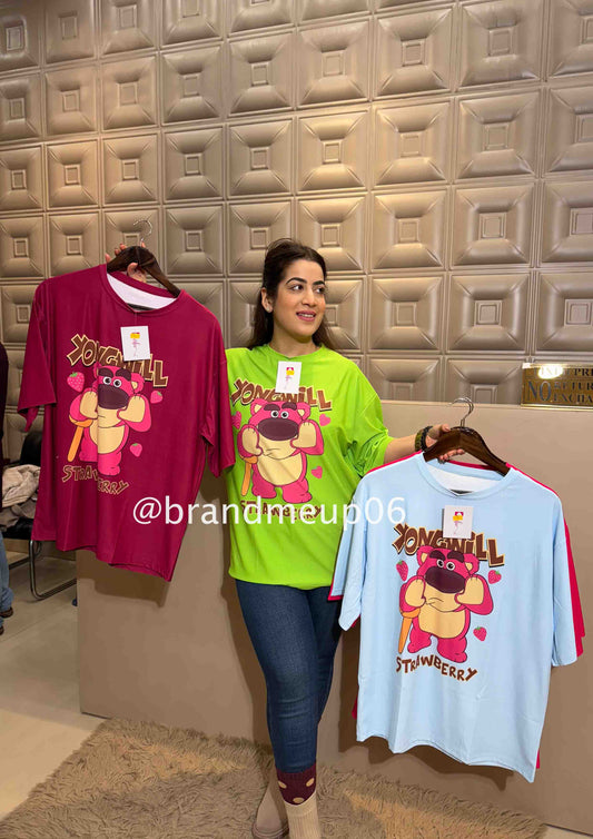 Baggie Tshirt (TEE-65) STRAWBERRY