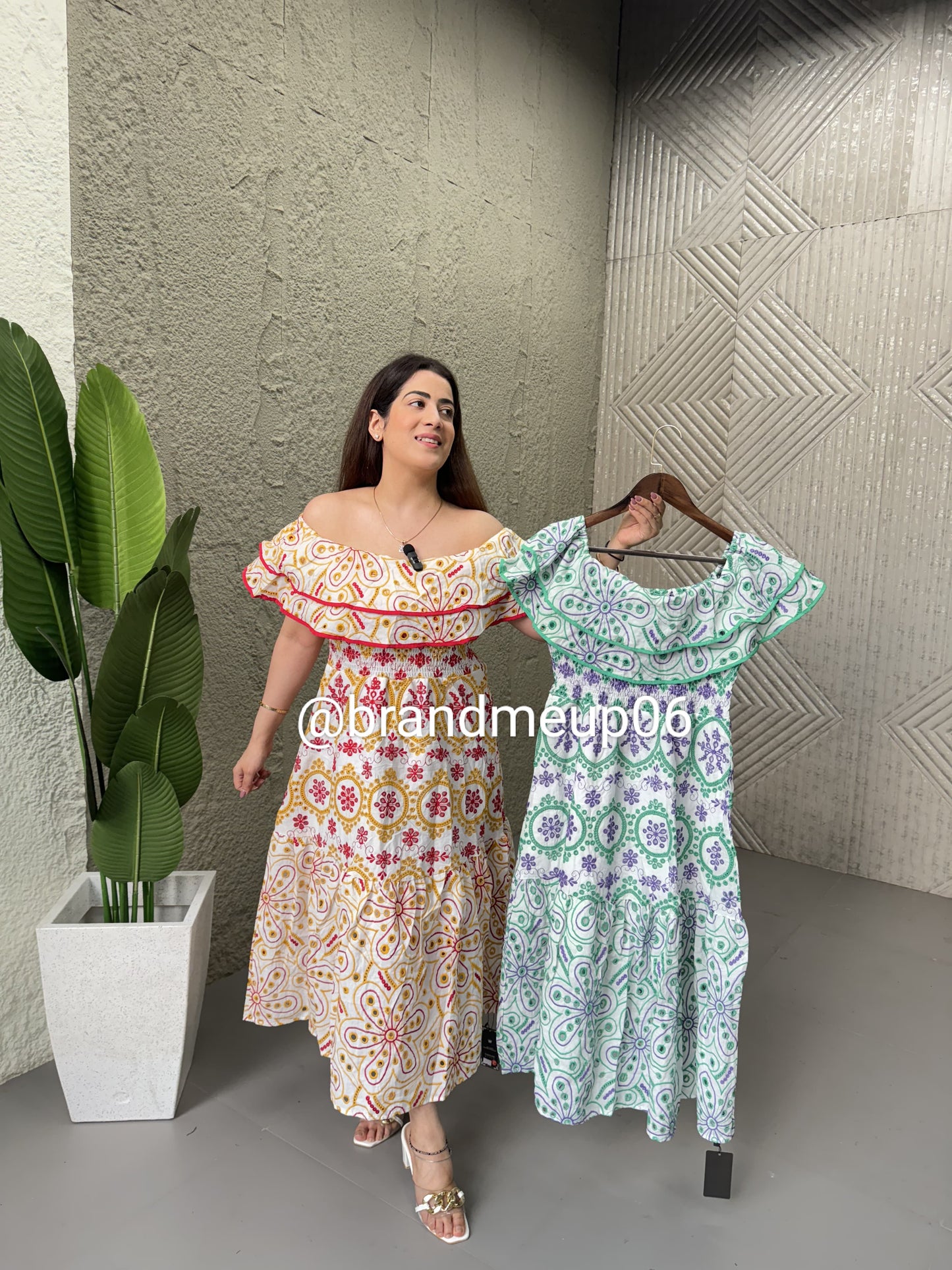 Printed Long Maxi Dress (PRM-160)