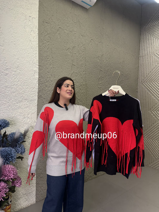 Heart Woolen Sweater (IMP-256)