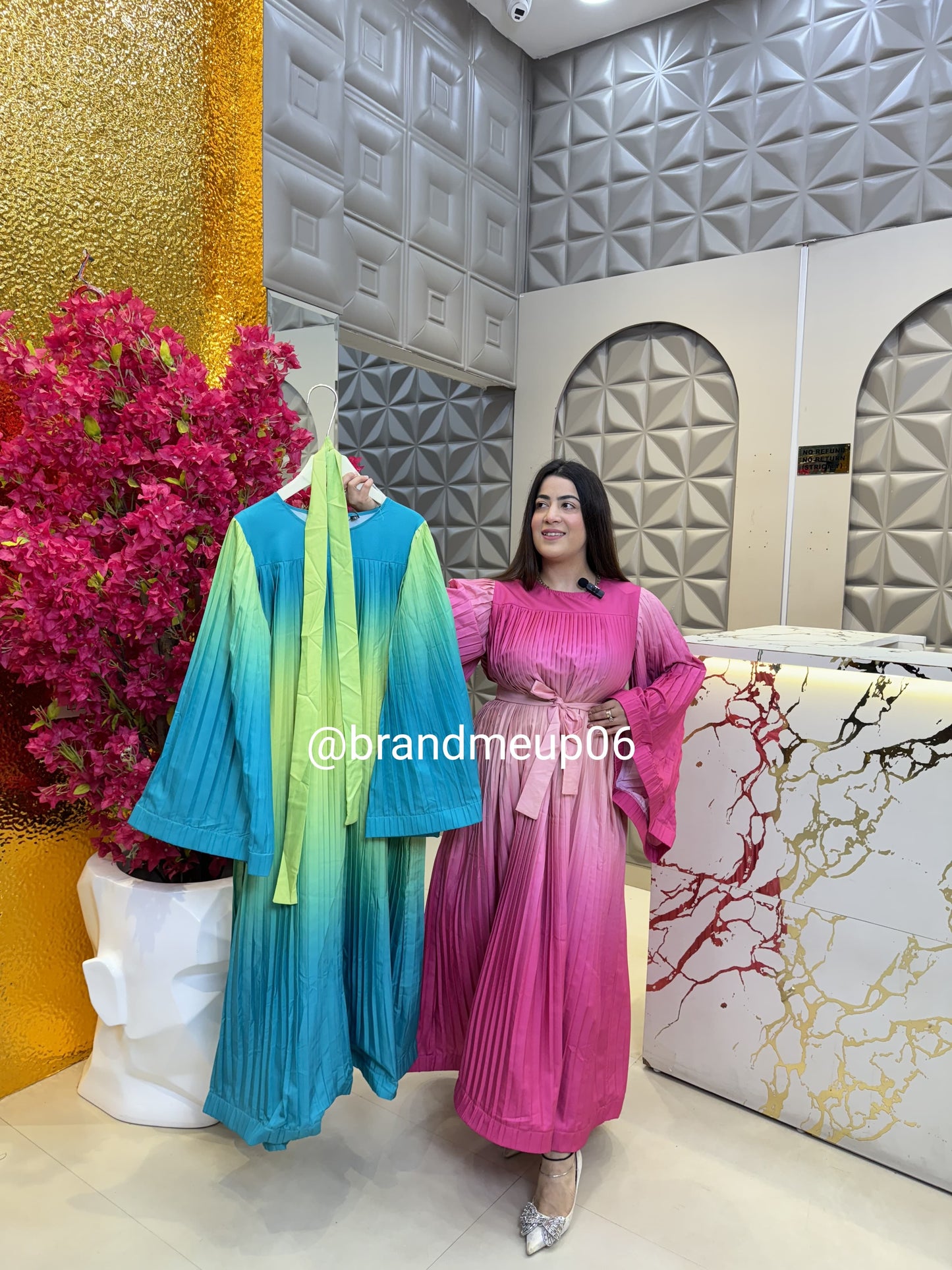 Ombre Pleated Dress (PRM-99)