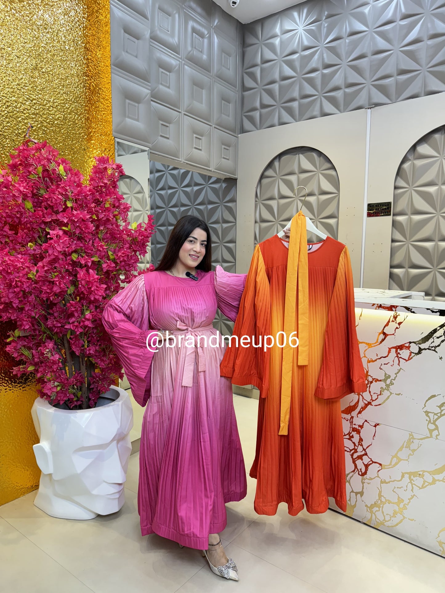 Ombre Pleated Dress (PRM-99)