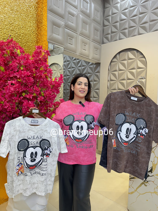 Rhinestone Cotton Tshirt (TEE-121) WEAK ESSAC