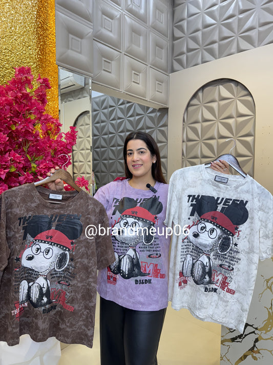 Rhinestone Cotton Tshirt (TEE-112) THE QUEEN