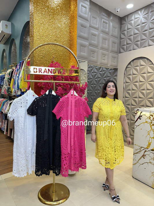 Lace Dress With Belt (PRM-302)