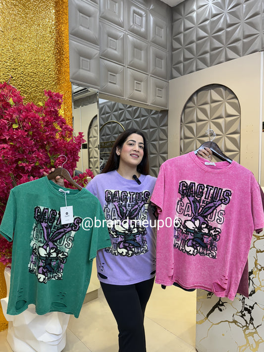 Designer Cotton Tshirt (TEE-124) CACTUS
