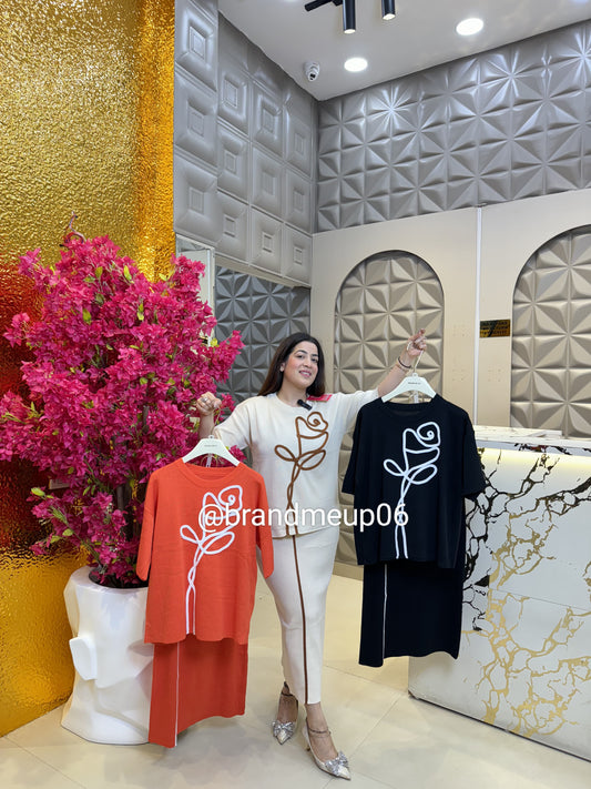 Summer Knit Top & Skirt Set (PRM-314)