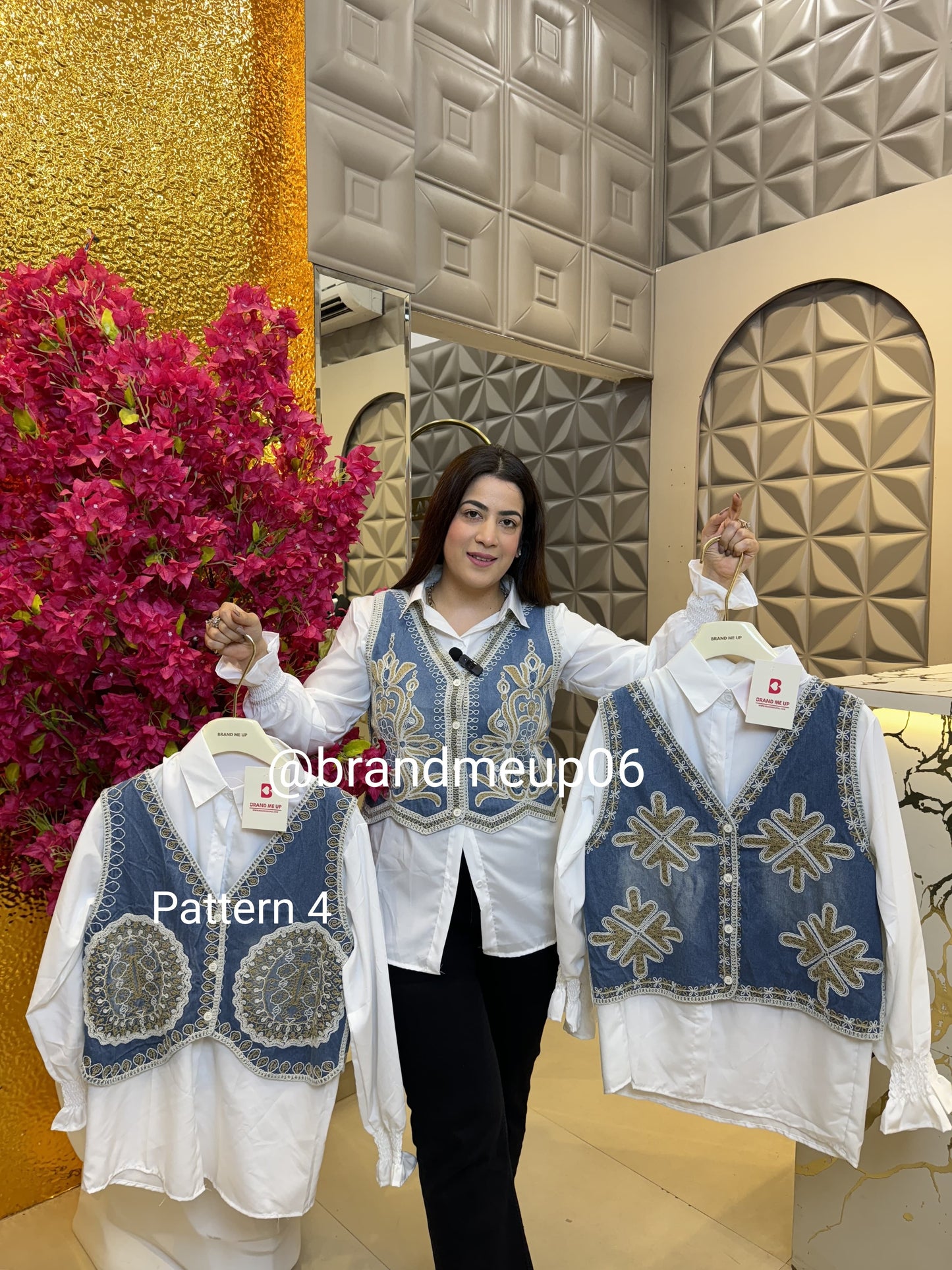 Shirt With Denim Bustier (PRM-359)