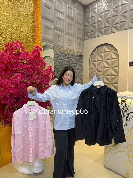 Cotton 3D Rose Shirt (PRM-382)