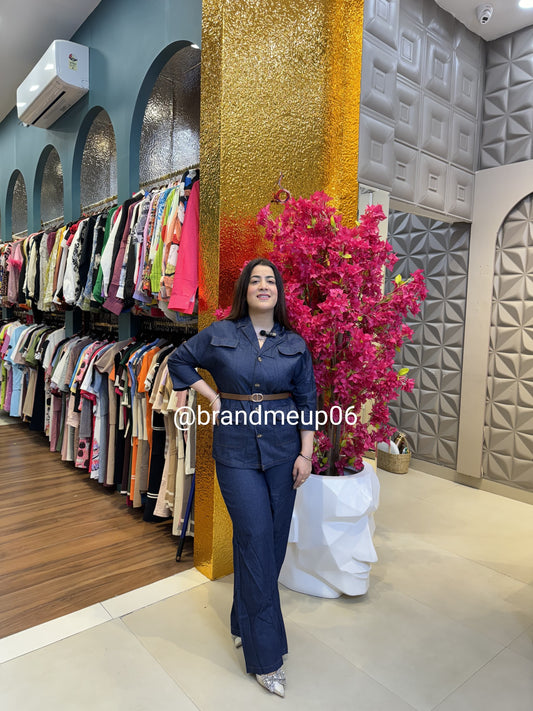 Summer Denim Cord With Belt (PRM-389)