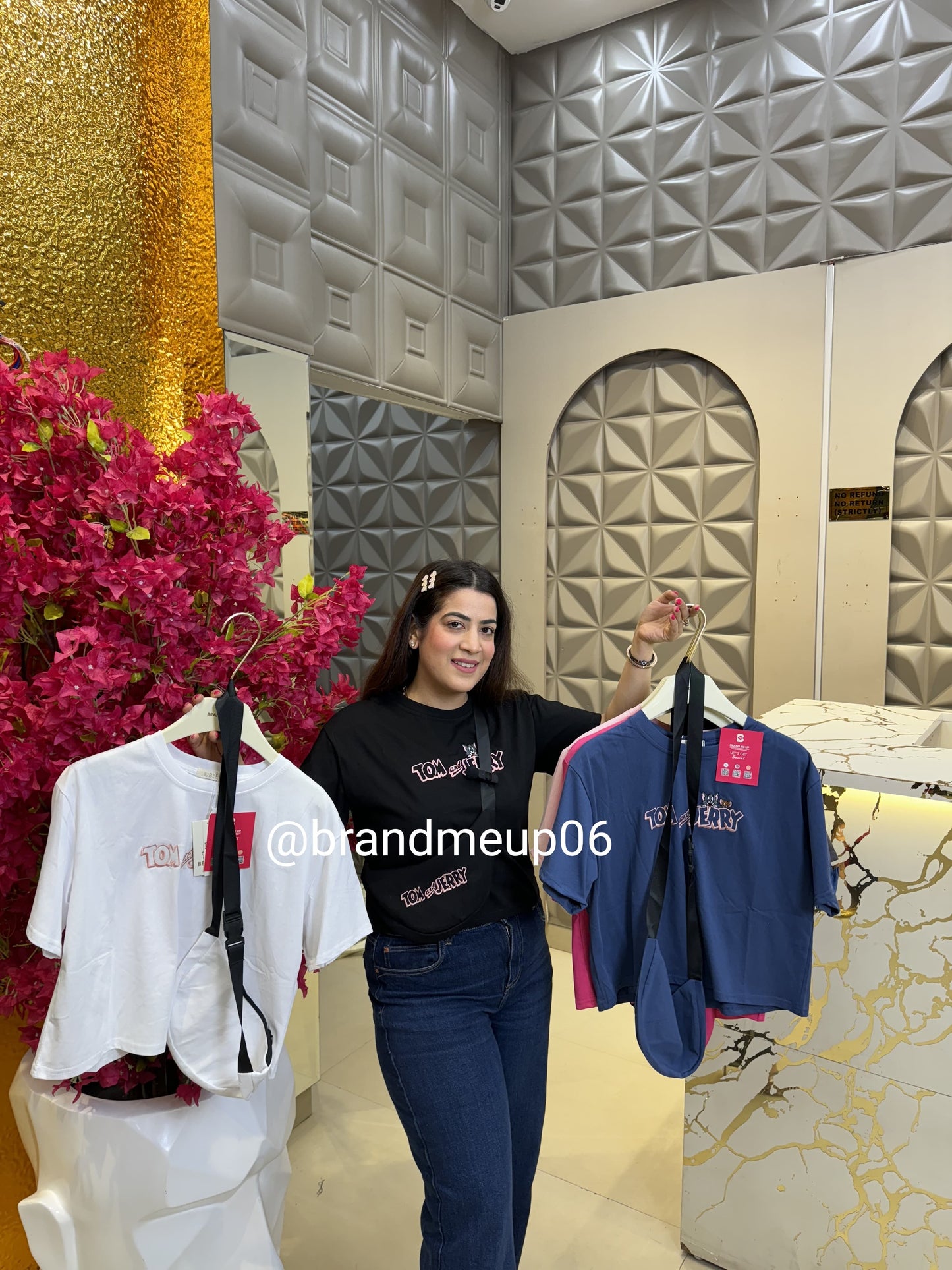 Cotton T-Shirt With Bag (TEE-146) TOM