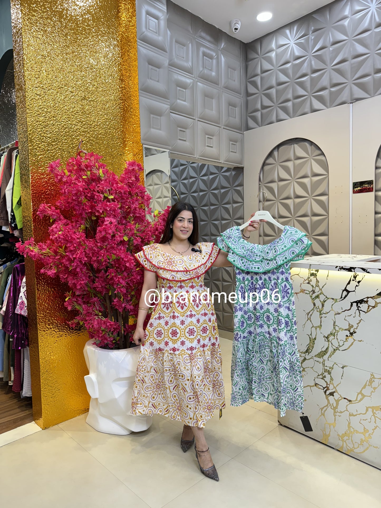 Printed Long Maxi Dress (PRM-160)