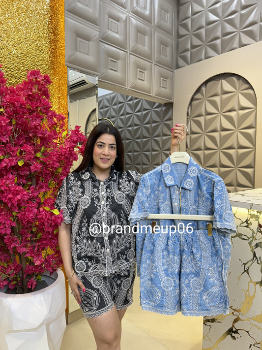 Full Embroidery Short Set (PRM-446)