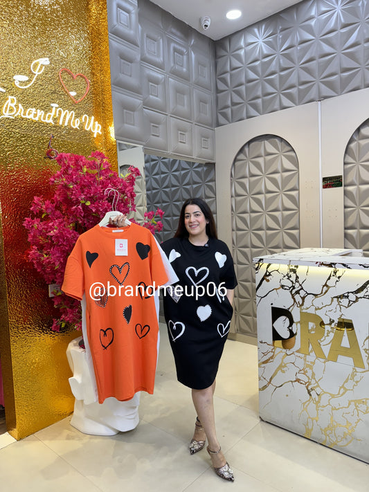 Rhinestone Imported Stretchable Dress With Pockets (PRM-394)