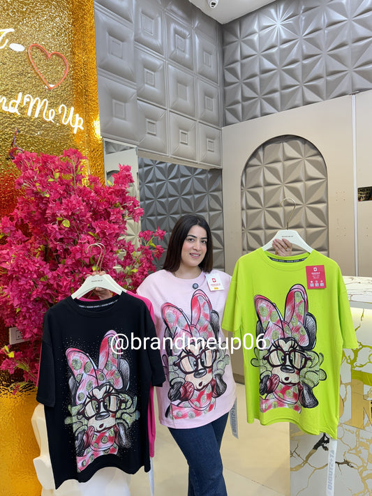 Rhinestones Cute T-Shirt (TEE-166) MIMI GLASS