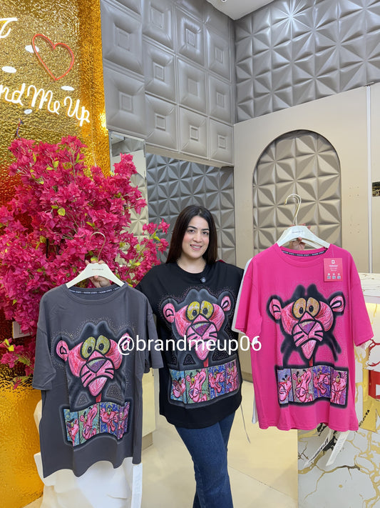 Rhinestones Cute T-Shirt (TEE-165) PANTHER
