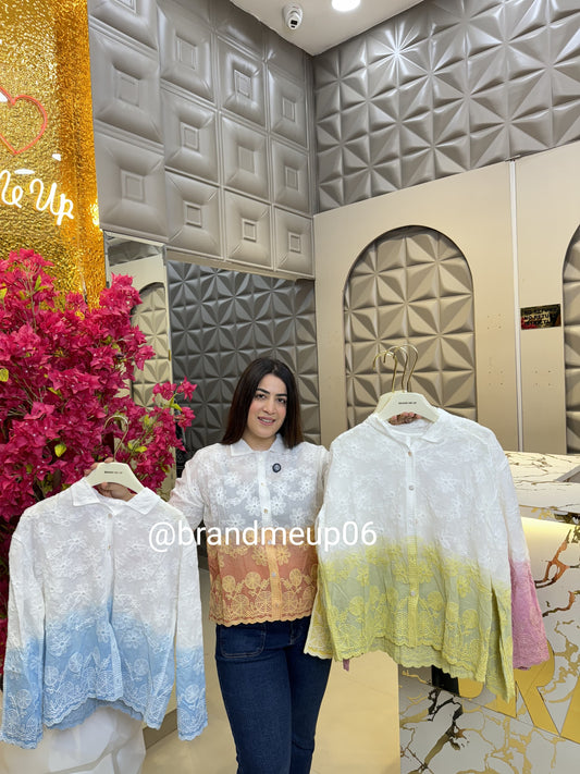 Ombre Embroidery Shirt Floral (PRM-521)