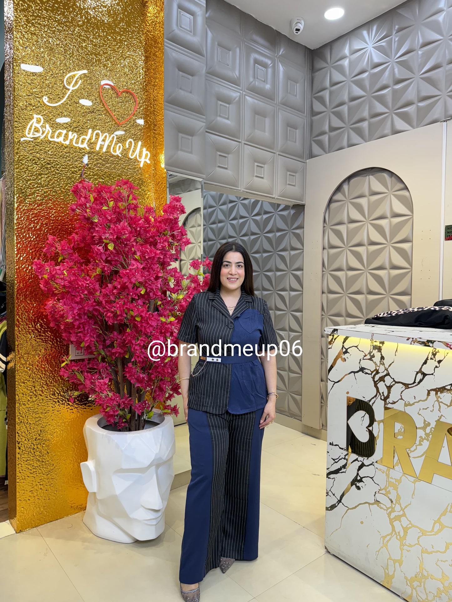 Stripe Cord With Belt (PRM-577)