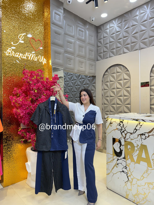 Stripe Cord With Belt (PRM-577)