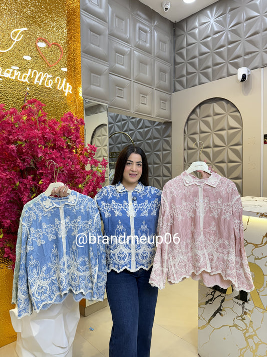 Embroidery Shirt Flower (PRM-580)
