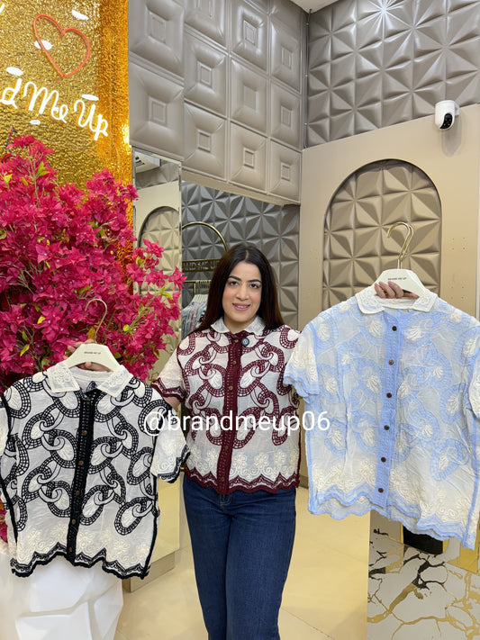 Cute Summer Embroidery Shirt LocK (PRM-584)