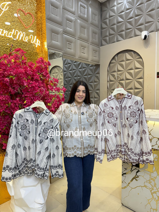 Cotton Embroidery Shirt (PRM-586)