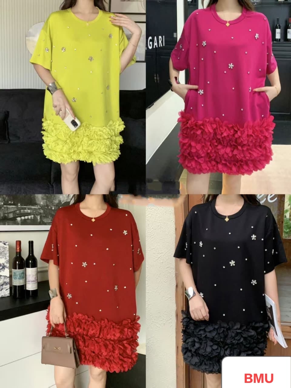 Imported partywear Dress With Pocket (PRM-597) FRILL