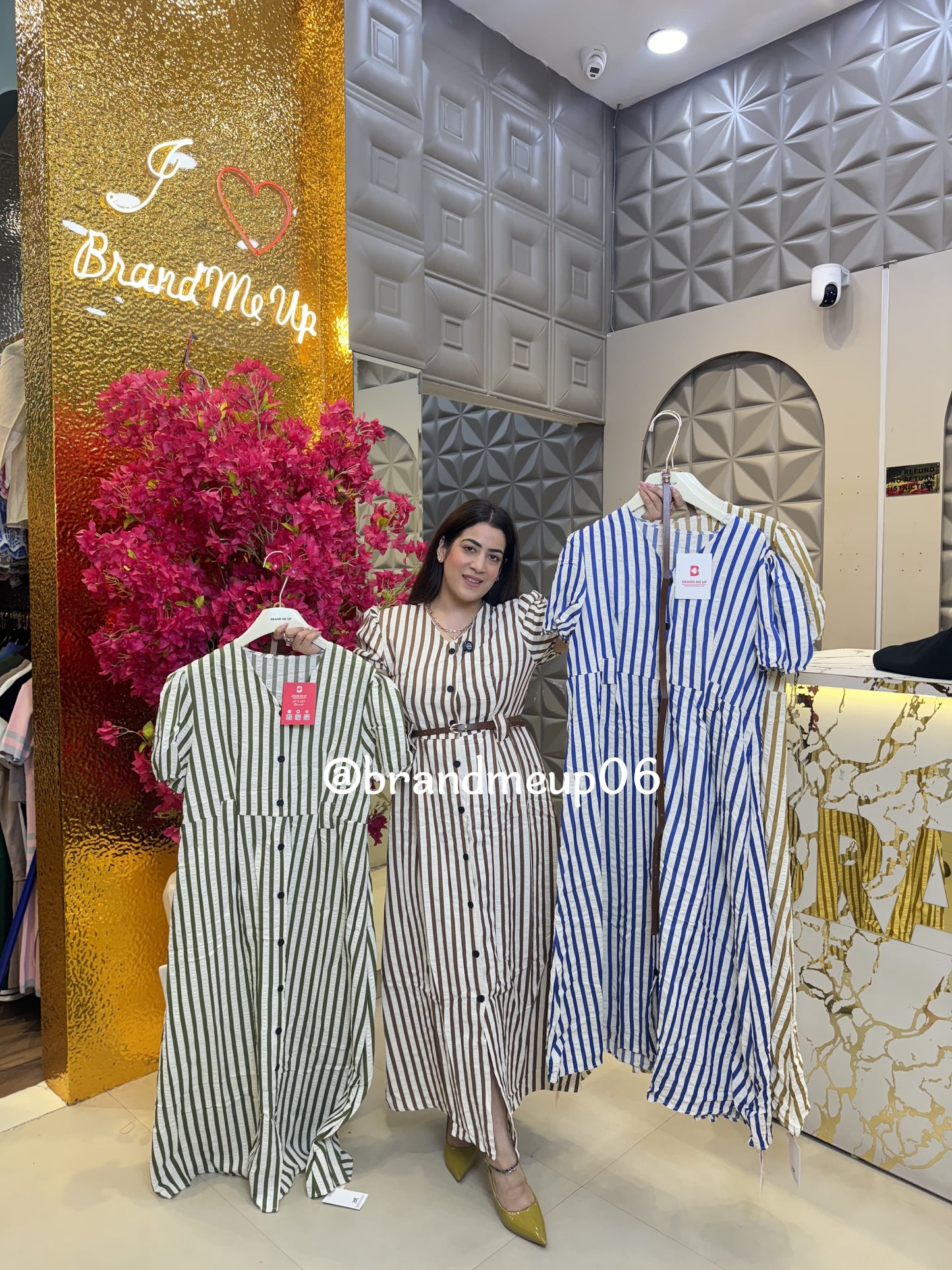 Wide Stripe Maxi With Belt (PRM-639)