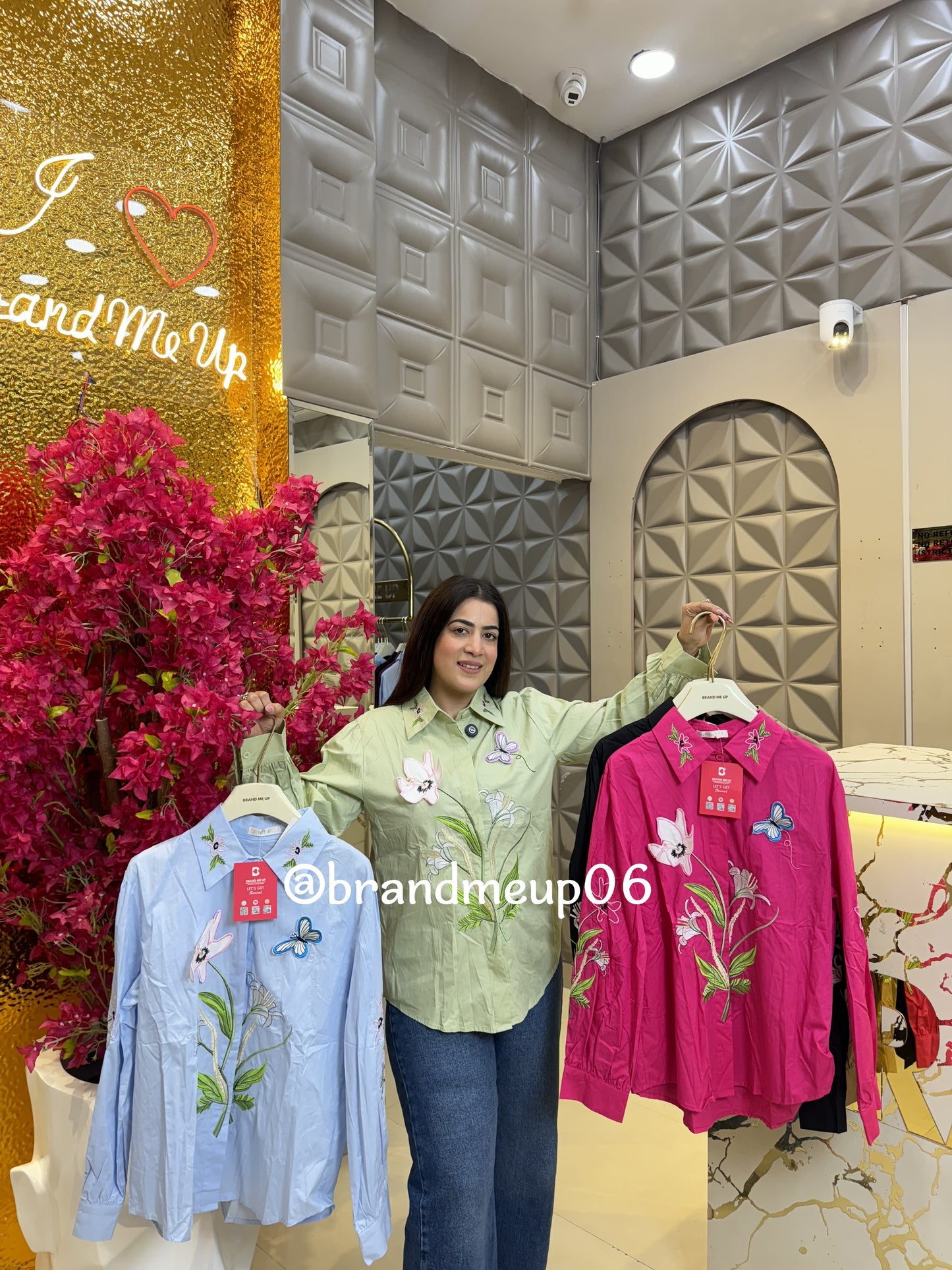 Cotton 3D Embroidery Shirt (PRM-644)