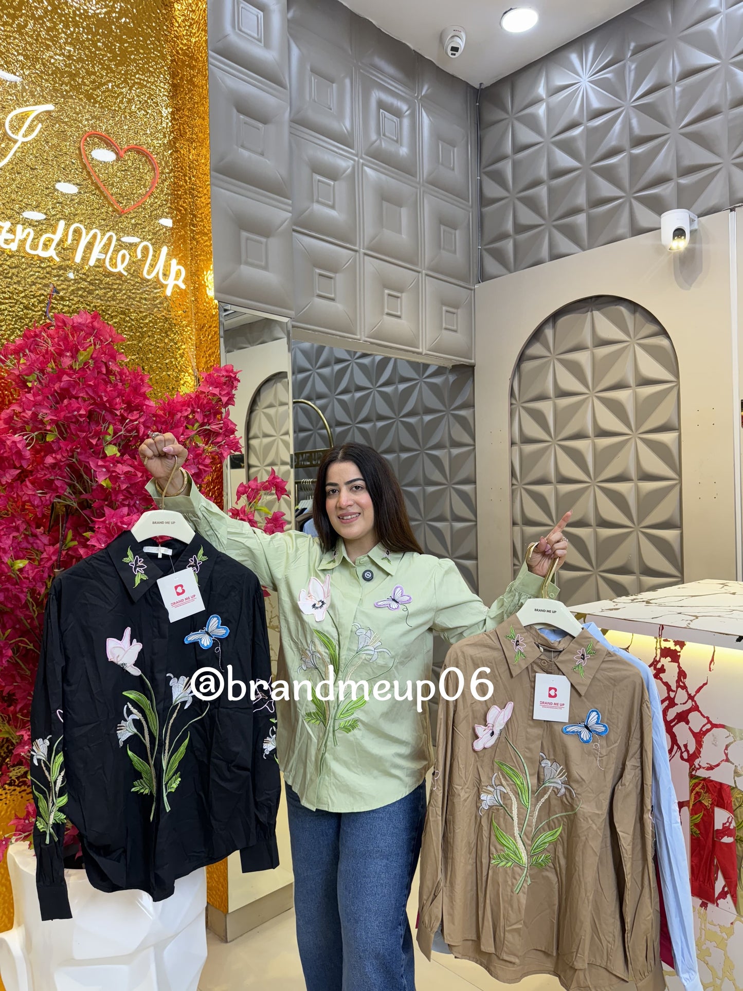 Cotton 3D Embroidery Shirt (PRM-644)