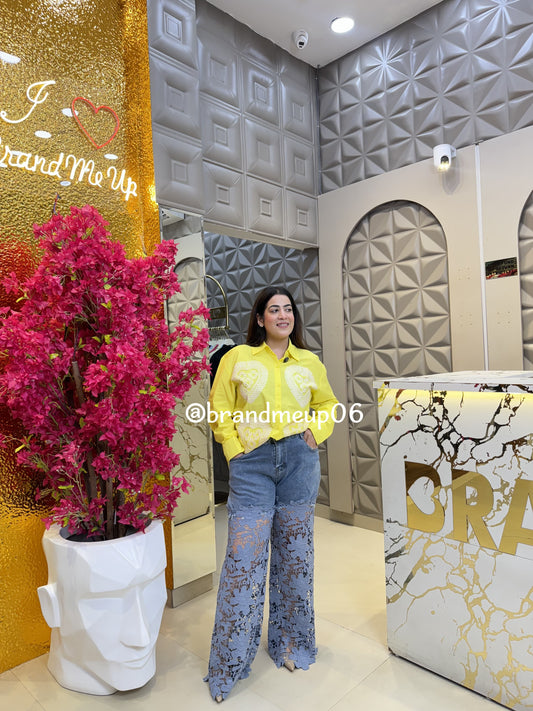 Denim Lace Pant (PRM-648)