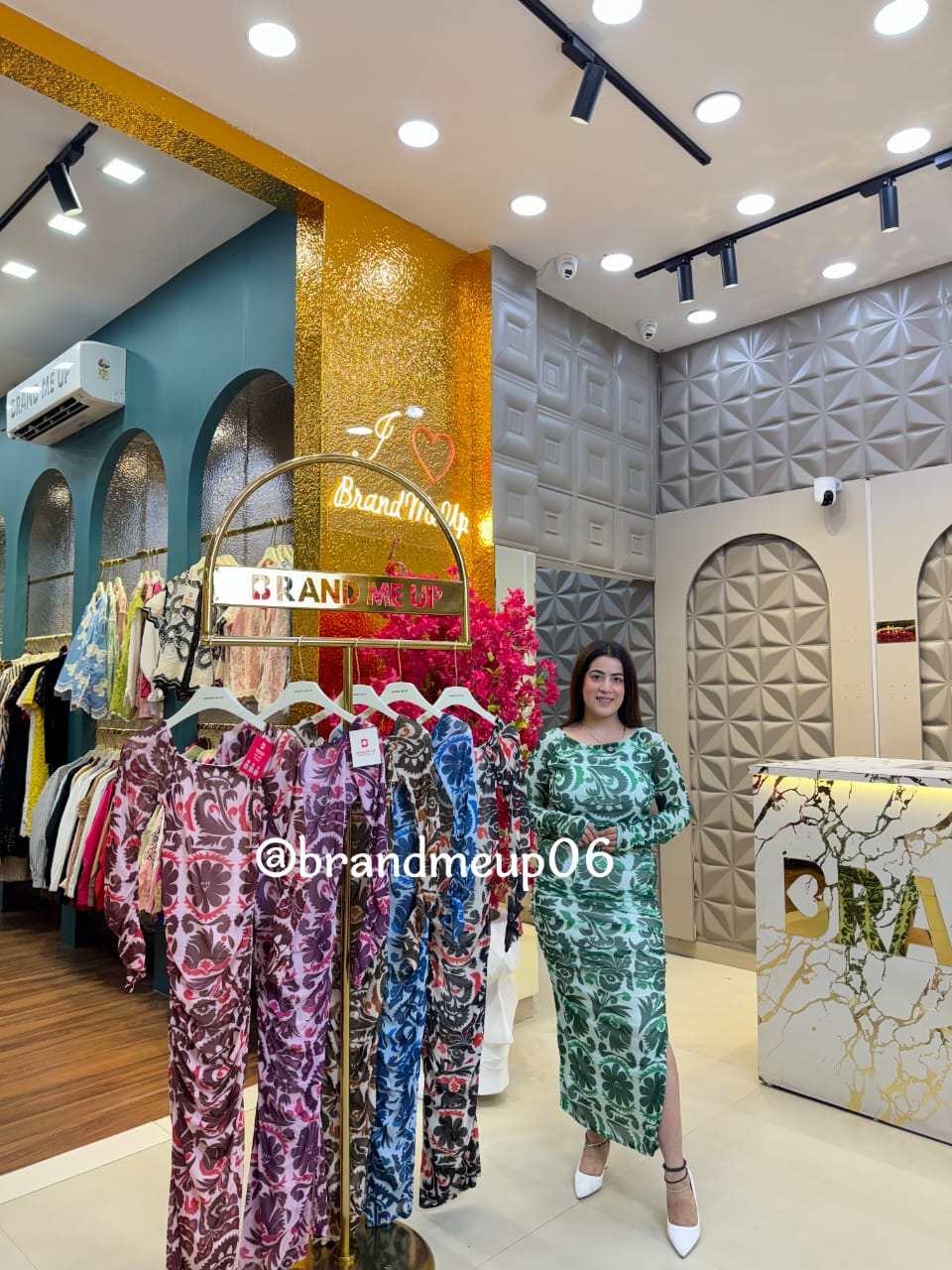 Powernet Printed Dress (DRESS-328)