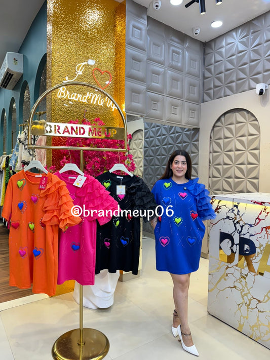 Cute 3D Heart Dress With Pocket (PRM-664)