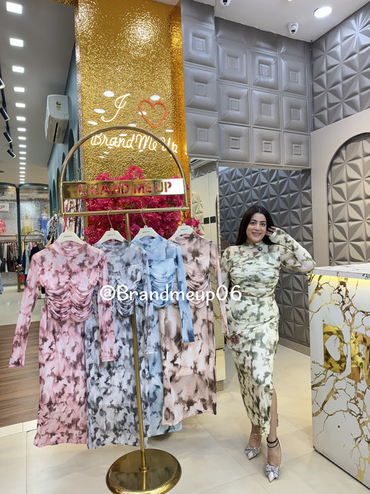 Powernet Print Top & Skirt (SET437)