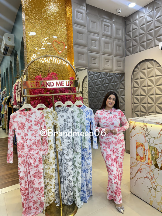 Powernet Print Dress (DRESS-331)