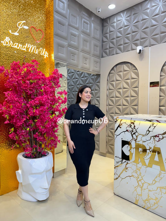 Stripe Summer Knit Dress (PRM-692)