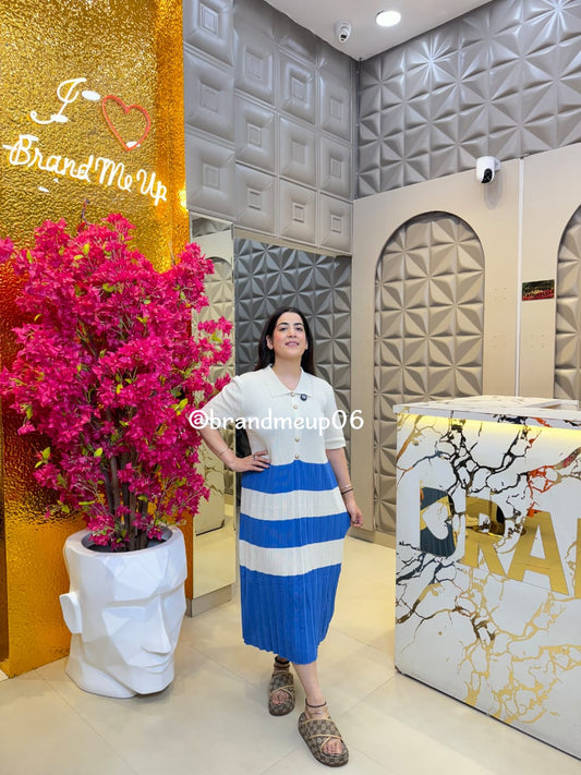 Stripe Summer Knit Dress (PRM-693)