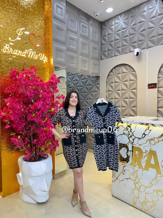 Summer Knit Flower Dress (PRM-696)