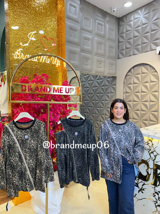 CHEETAH ZIPPER SWEATSHIRT (PRM-708)