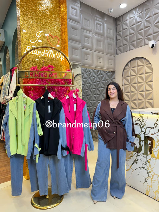 IMPORTED DENIM CORD SET (PRM-713)