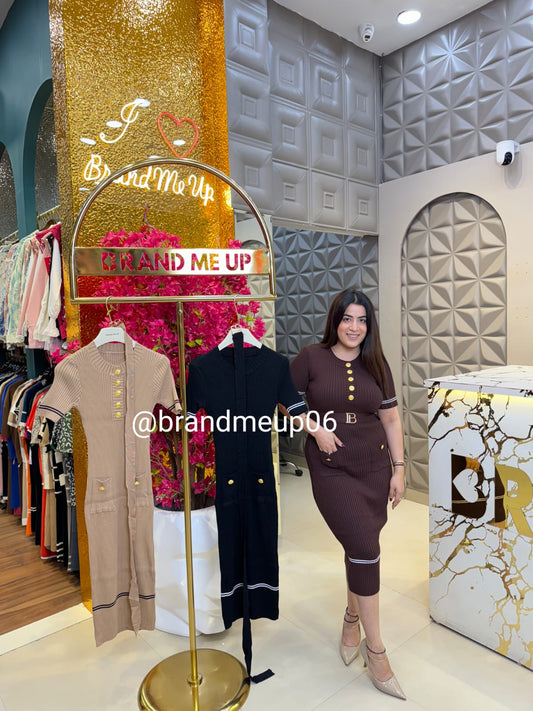 SUMMER KNIT DRESS WITH BELT (PRM-743)