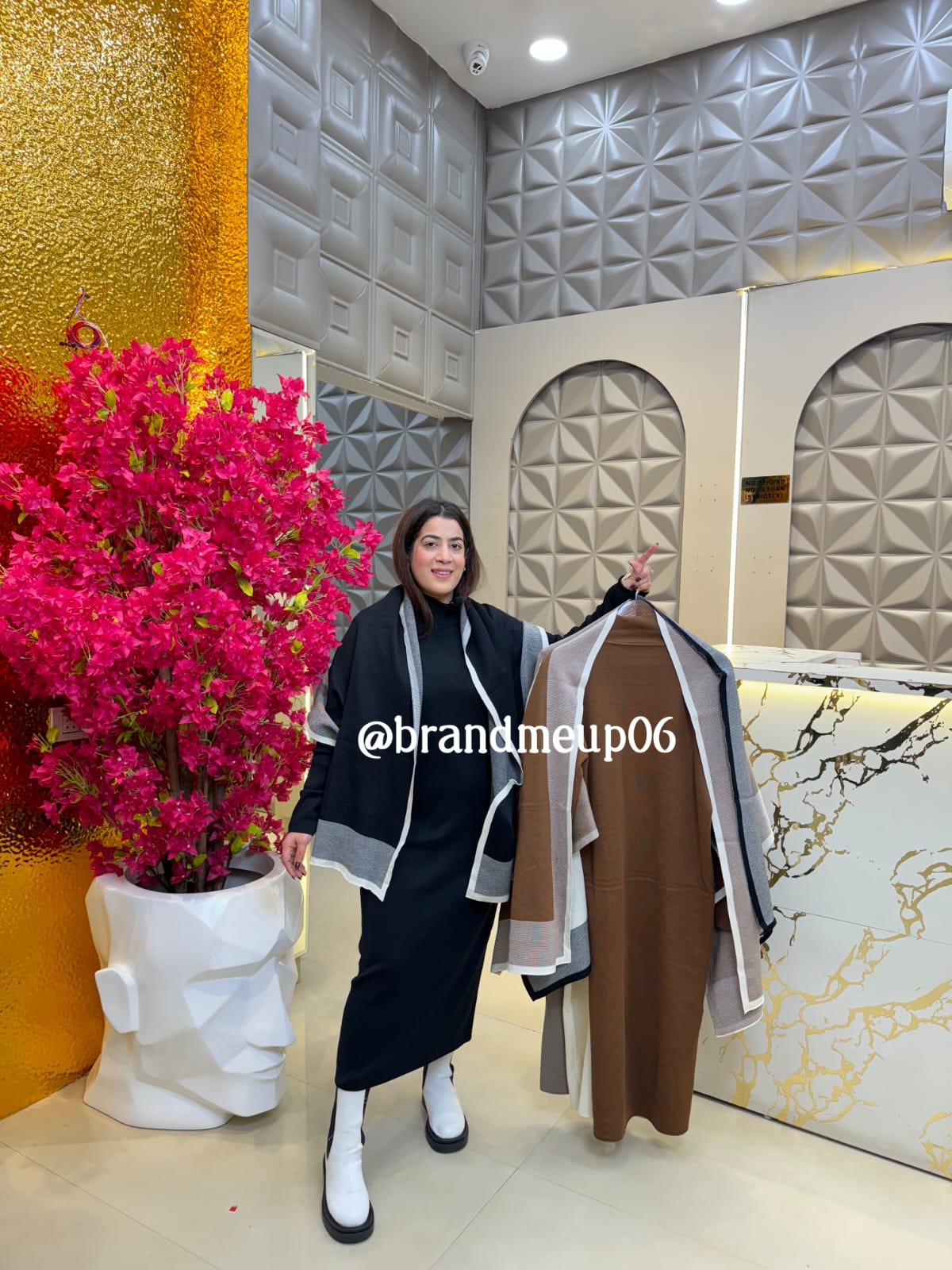 Woolen Dress With Shawl (IMP-536)