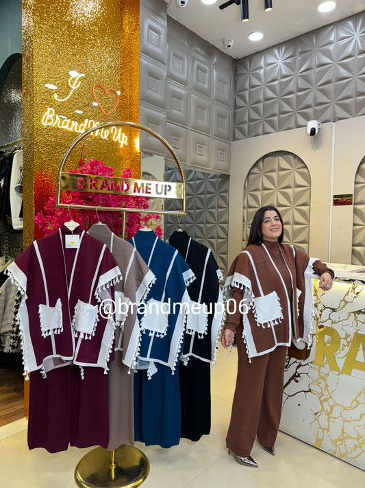 WOOLEN CORD WITH DESIGN SHAWL (IMP-565)