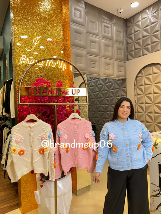 CUTE 3D FLOWER CARDIGAN (IMP-591)