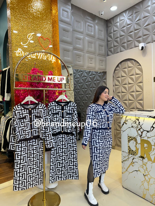 WOOLEN CARDIGAN WITH SKIRT LINE TOP (IMP-598)