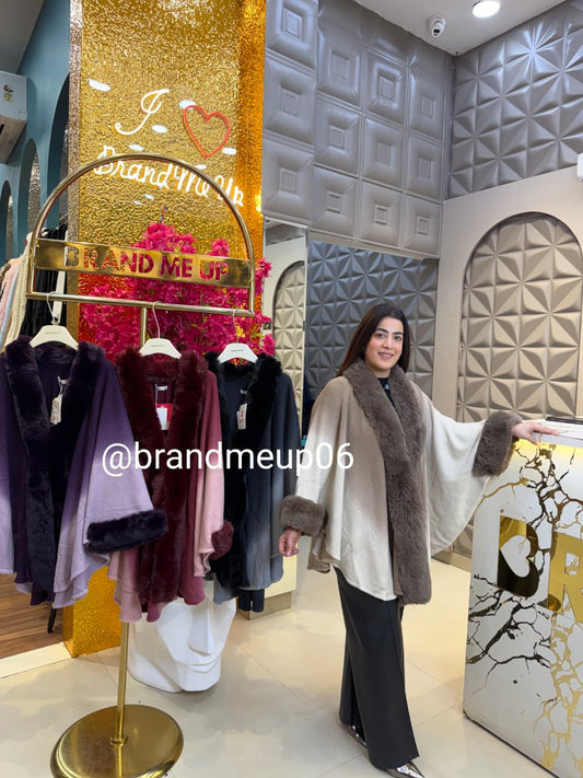 OMBRE PONCHU WITH FUR (CODE-063) (IMP-651)