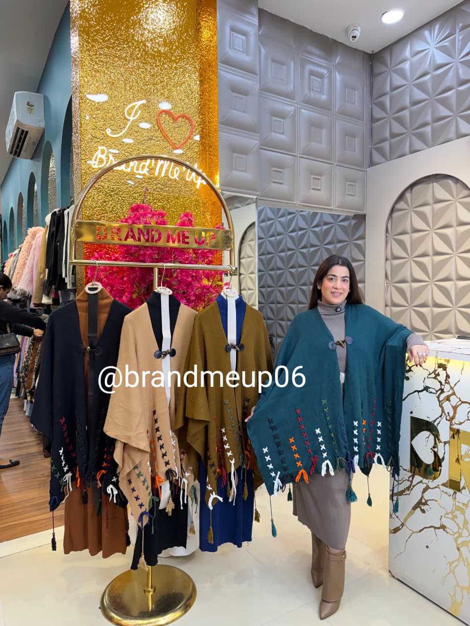 WOOLEN DRESS WITH DESIGNER SHAWL AND BELT (IMP-655)