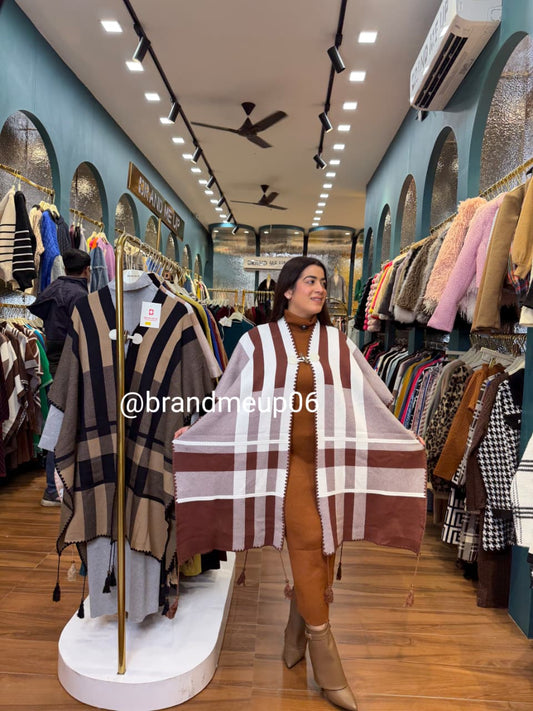 WOOLEN DRESS WITH DESIGNER SHAWL (IMP-654)