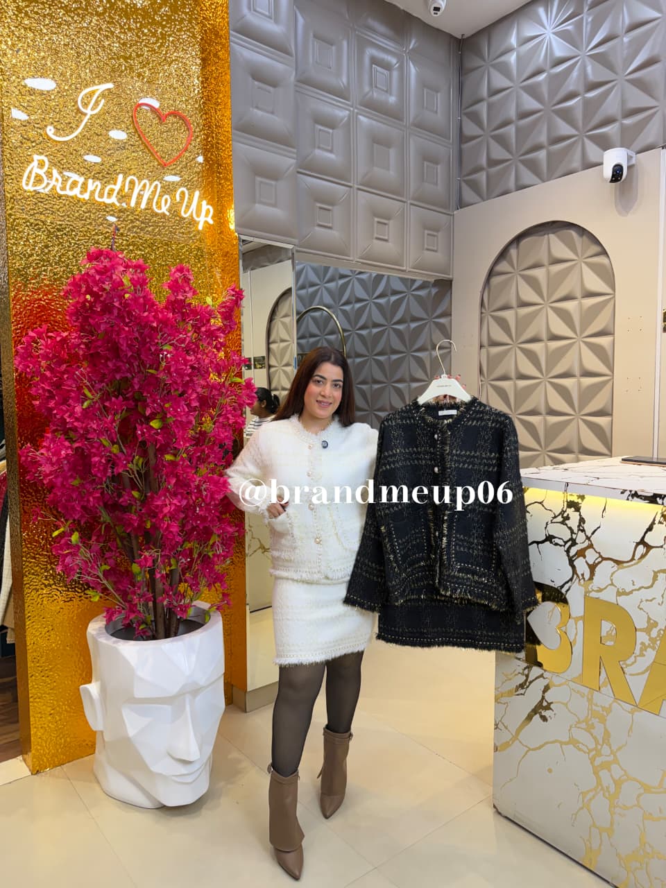 WOOLEN ZIGZAG SKIRT SET (CODE-906)