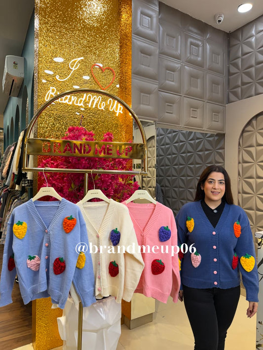 COLORFULL STRAWBERRY CARDIGAN (IMP-688)