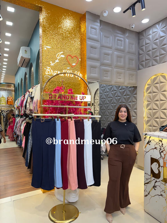PLAIN BUCKLE PANT (PRM-842)